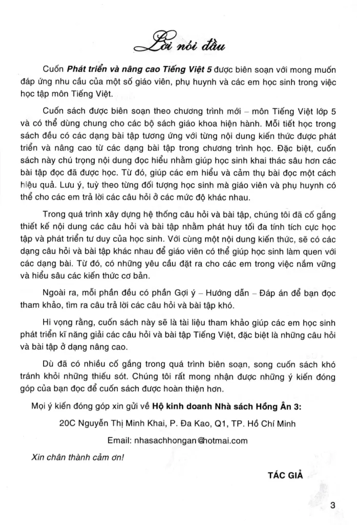 PHÁT TRIỂN VÀ NÂNG CAO TIẾNG VIỆT LỚP 5 (Dùng chung cho các bộ SGK hiện hành)
